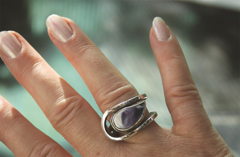 Original Blue pearl ring